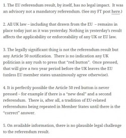 David Allen Green on Twitter: “Five legal points about the Leave victory

New by me, at @J ...
