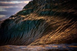 Sunrise over a liquid mountain