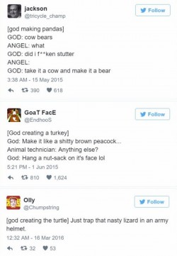 11 Hilarious Tweets About How God Created Animals – CollegeHumor Post