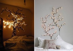 Bedroom fairy lights idea