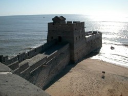 Shan Hai Guan. Where the great wall of China meets the sea