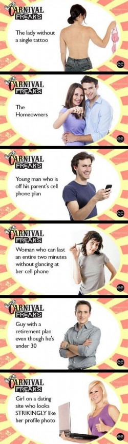 Millenial freak show