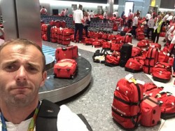 Team GB arriving in London Heathrow from Rio.