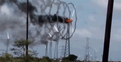 A Malfunctioning, Flaming Wind Turbine Is Actually Quite Beautiful