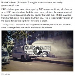 The EU and the US have abandoned the Turkish and Kurdish peoples and should be ashamed and rejec ...