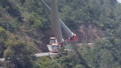 Transporting wind turbine blades