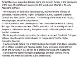 Turkey: a terrifying summary of emergency decrees no. 675 and 676. Read until the end.