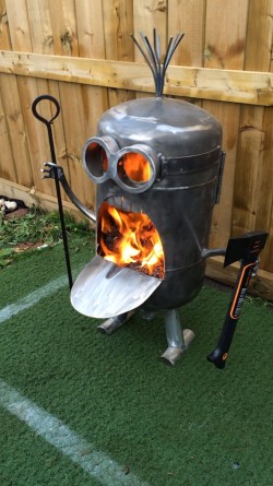 Minion inspired fire pit portable fire box by CalgaryCreativeWork