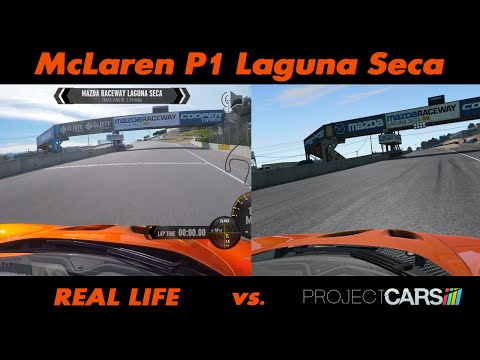 Project CARS vs Real Life – McLaren P1 @ Laguna Seca – YouTube
