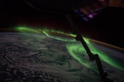 Northern lights as seen from the ISS