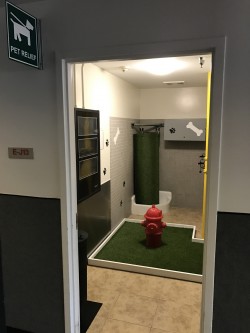Pet pooping station in JFK airport, New York