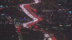 Total Gridlock Turns LA Freeway Into Gorgeous Christmas Display