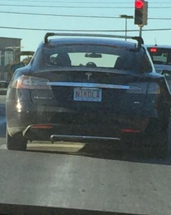 This Tesla number plate