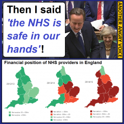 Tory politicians know that they have to lie about how much they love and respect the NHS because ...