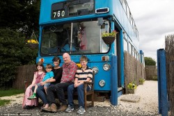 Ryton couple spends £15k converting double-decker bus into private retreat | Daily Mail Online