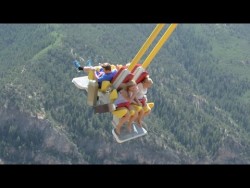 Giant Canyon Swing (including POV) – Glenwood Caverns (HD) – YouTube