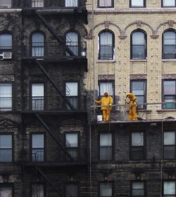 Power washed building in New York