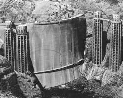 Hoover dam before it was flooded