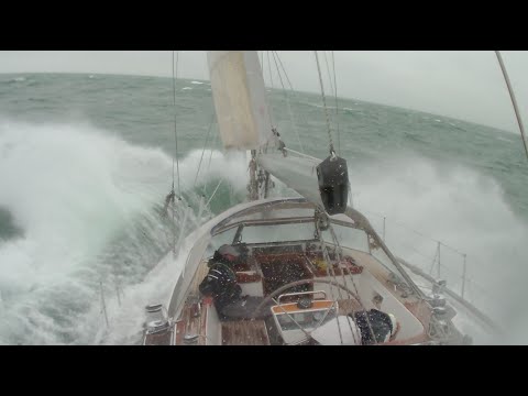 Hallberg Rassy are known for being heavy, sturdy, seaworthy boats.  This video shows Hallberg Rassy 48 “Elysium” in heavy weather off Cape Gris Nez, northern France in 2014. The yacht seems to be handling well, able to use a Raymarine lineair 7000 aut ...