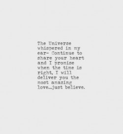 Whenever you’re ready universe