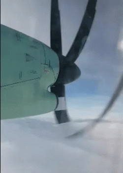 Rolling shutter camera illusion