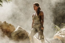 A still from the new Tomb Raider movie based on the new games