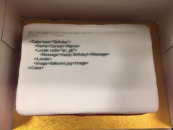 Birthday cake for a web designer