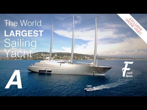 Drone Video – SAIL YACHT A – The world largest sailing yacht in Cannes – YouTube