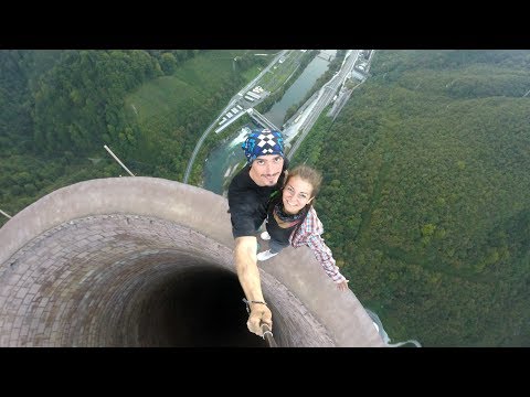 Climbing the tallest chimney in Europe – YouTube