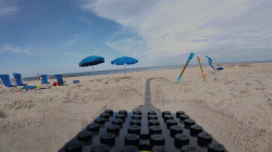 Get bored on the beach? Take some lego and a gopro