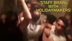 Hotel staff brawl with British holidaymakers after huge blaze breaks out at Turkish resort ̵ ...