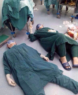 2 surgeons after successfully removing a set of brain tumors during a 32 hour surgery (xpost /r/ ...