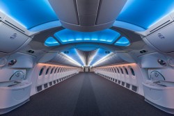 An empty Boeing 787 dreamliner