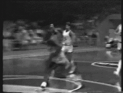Michael Jordan shatters the backboard with a dunk