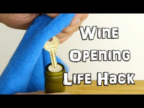 How to Open Wine in an Emergency with a Key – Life Hack – YouTube