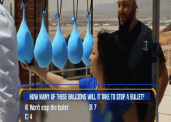 How many water balloons does it take to stop a bullet?