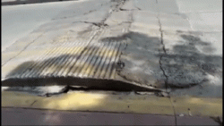 The street “breathing” during an earthquake