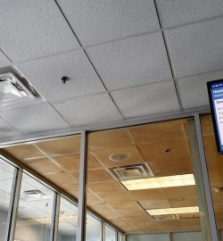 What the ceiling of this airport’s smoking area looks like