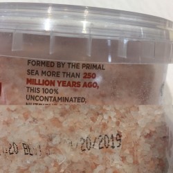 This 250 million year old salt expires next year.