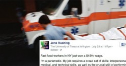 Paramedic’s Response to “Burger Flippers” Making an Equal $15/Hour is Beautiful