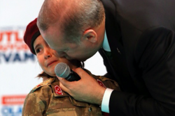 Erdoğan exploits little girl in military uniform, says she is ready for ‘martyrdom’