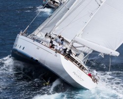 Wow, is there even a keel on that thing? Rosehearty in Perini Navi Cup