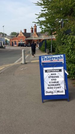 People are sticking up fake newspaper headlines in Kettering and it’s bloody great The Poke
