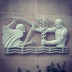 On the side of a Hospital