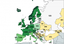 Net Average Monthly Salary in Europe