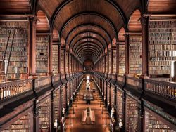 The long room at Trinity college Library, Dublin