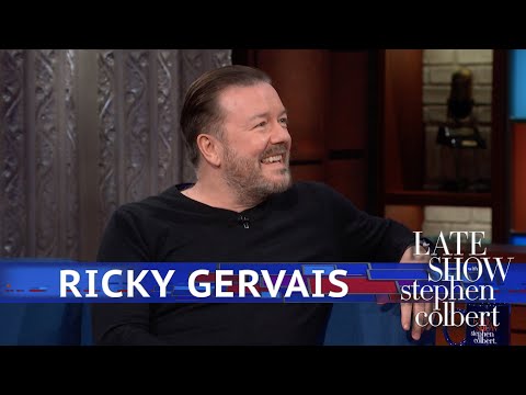 Ricky Gervais and Stephen Colbert had a discussion about atheism on The Late Show