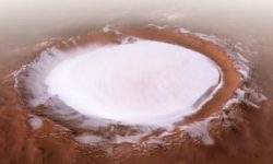 Mars Express beams back images of ice-filled Korolev crater