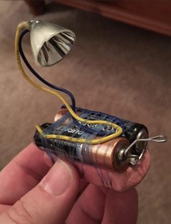 A flashlight confiscated from a prison inmate