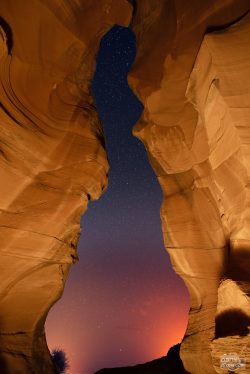 The lady with starry dress, Antelope Canyon